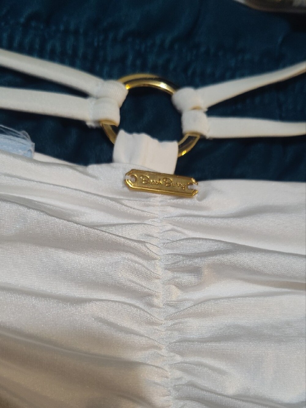 Beach Bunny White & Gold Lace Strappy Bikini - Picture 9 of 11